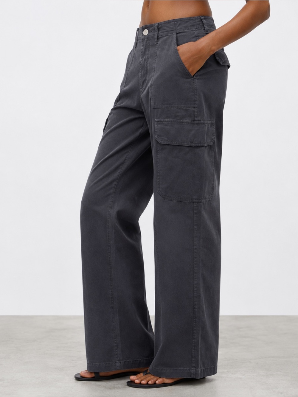 Zara Utility Straight Leg Cargo Pants NWT